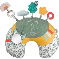 Sophie de Giraf Cosy Play Speelkussen - Tummy time - Activiteitenkussen - Baby speelgoed - Kraamcadeau - Babyshower cadeau - Vanaf 0 maanden - 45 x 13 x 35 cm - Groen/Geel/Wit