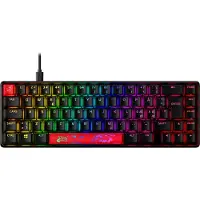HyperX Alloy Origins 65 – mechanisch gaming-toetsenbord – HX Red (NO-lay-out), 65%, Kabel, USB, Mechanische schakelaar, RGB LED, Zwart
