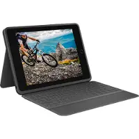 Logitech Rugged Folio Graphite (IT, iPad 2020 (8e generatie), iPad 2021 (9e gen), iPad 2019 (7e Gen)), Tablet toetsenbord, Grijs