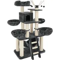 TecTake - Krabpaal Gismo grijs/wit XXL - 403327