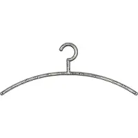 Wenko Kledinghanger Bubble Clear 46 X 17,5 Cm Ps Zwart