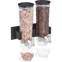 Relaxdays Muesli dispenser, Opbergblikken, Zwart
