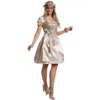 Dressforfun Mini-Dirndl Burgau model 2 XL - verkleedkleding kostuum halloween verkleden feestkleding carnavalskleding carnaval feestkledij partykleding - 304683