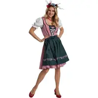 Dressforfun Mini-Dirndl Berchtesgaden model 2 S - verkleedkleding kostuum halloween verkleden feestkleding carnavalskleding carnaval feestkledij partykleding - 304655
