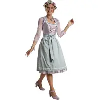 Dressforfun Midi-Dirndl Oberammergau model 2 XXL - verkleedkleding kostuum halloween verkleden feestkleding carnavalskleding carnaval feestkledij partykleding - 304629