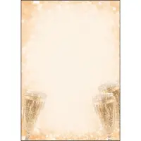 Sigel Briefpapier Champagne, A4, 90 g/m², opdruk van champagneglas, 100 vellen