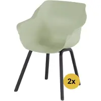 Hartman Tuinstoel Sophie Element Armchair Carbon Black French Green (set van 2)