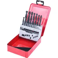 Ks Tools 3301610 330.1610 HSS-R Metaal-spiraalboorset 1 mm, 1.5 mm, 2 mm, 2.5 mm, 3 mm, 3.5 mm, 4 mm, 4.5 mm, 5 mm, 5.5 mm, 6 mm, 6.5 mm, 7 mm, 7.5 mm, 8 mm,