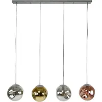 Zijlstra Glazen hanglamp Stellar, dimbaar, multicolor, Woon-/ Eetkamer, Glas, hanglamp