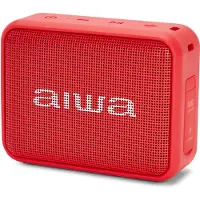 Aiwa BS-200RD, 1.0 kanaal, 6 W, Draadloze, Draagbare mono-luidspreker, Rood, Met knoppen