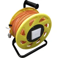 Renkforce RJ45 Netwerk Kabelhaspel CAT 7a S/FTP 90.00 m Oranje Rond