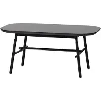 Vtwonen Elegance Salontafel - Mangohout - Hout/Metaal - Zwart - 43x100x60 cm