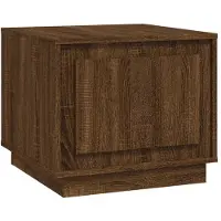 vidaXL Salontafel 51x50x44 cm bewerkt hout bruin eikenkleur