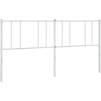 vidaXL Vervangend hoofdbord metaal wit 193 cm