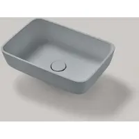 Resigres Lavabo 1301 waskom rechthoekig 50x35cm solid surface grijs
