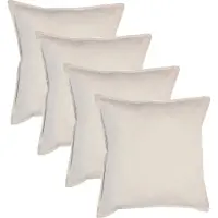 Atmosphera Bank/sierkussens Sophia - 4x stuks - 45 x 45 cm - polyester met rits