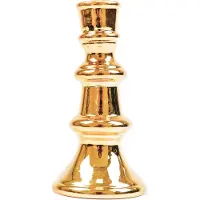 Housevitamin Schaak Kandelaar M- 7x7x14 cm-Goud