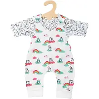 Heless Poppenkledingset Pinguïn Wit/grijs 2-delig