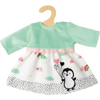 Heless Poppenjurk Penguin Dots 35-45 Cm Katoen Mintgroen/wit