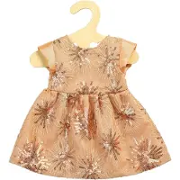 Heless poppenjurk glitterjurk rosegoud 35-45 cm poppen kleding.