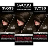 Syoss - Haarverf - 3_1 - Donkerbruin - 115ml x 3