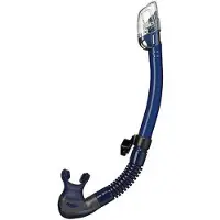 Tusa Hyperdry Elite II – Premium snorkel met droogtop systeem en hypoallergene siliconen mondstuk – Indigo/Transparant – SP0101QID ID