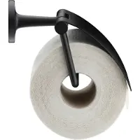 Duravit Starck T - Toiletrolhouder met deksel, zwart mat 0099404600