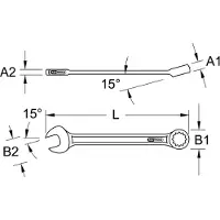 Ks Tools 964.0117 964.0117 Ring-steeksleutel Sleutelbreedte (metrisch) 17 mm