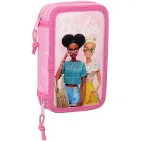 Barbie Schooletui met Accessoires Barbie Girl Roze 12.5 x 19.5 x 4 cm (28 Onderdelen)