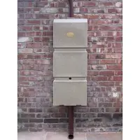 Prestige Wand regenton zandkleur 100L incl. plastic kraantje