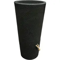 Prestige Regenton manhattan rond zwart 160L incl. messing kraantje