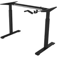 Schaffenburg Prijstopper!! Mooi hand verstelbaar ergonomisch zit / sta bureauonderstel exclusief werkblad in de kleur zwart.