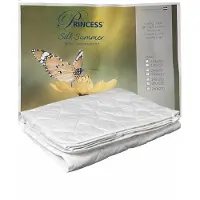 Princessdekbedden Princess Zijden Zomerdekbed-Silk Summer-100% puur Percal Zachte katoen Tijk- vulling van 100% Natuur Wild Zijde - Tweepersoons -200x200 cm