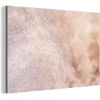 MuchoWow Wanddecoratie Metaal - Aluminium Schilderij Industrieel - Pampasgras - Structuur - Planten - Natuur - 150x100 cm - Dibond - Foto op aluminium - Industriële muurdecoratie - Voor de woonkamer/slaapkamer