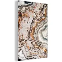 MuchoWow Wanddecoratie Metaal - Aluminium Schilderij Industrieel - Edelsteen - Marmer - Natuur - Abstract - 120x180 cm - Dibond - Foto op aluminium - Industriële muurdecoratie - Voor de woonkamer/slaapkamer