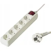 PremiumCord PP5K-10 power extension 5 AC outlet(s) White