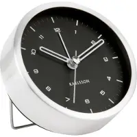 Karlsson Wekker Karlsson Tinge Brushed Steel Black Dial 9 cm