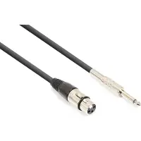 VONYX audiokabel 6,3mm jack (mono) - XLR (f) - 1,5 meter