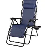 Viking Choice Ligstoel tuin - ligbed - 175x67x108 cm - donkerblauw