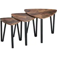 Songmics Salontafel - Salontafel Hout - Salontafel Industrieel - Set Van 3