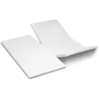 Cinderella Weekend Hoeslaken - Splittopper - 1 Persoons - Katoen - 180x210 cm - Dubbele split - Wit
