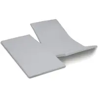 Cinderella Dubbele Split Topper Hoeslaken Weekend Light Grey (Katoen)-180 x 200 cm
