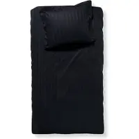 Damai Linea - Dekbedovertrek - 140x200/220 cm - Eenpersoons - Zwart + 1 kussensloop 60x70