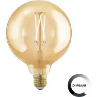 Eglo Golden Age Lichtbron - E27 - Ø 12,5 cm - Dimbaar - 4W - 1700K - Amber