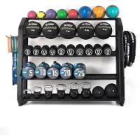 Muscle Power Multi Fitness Opbergsysteem - Zwart