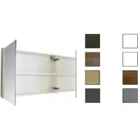Sanicare Spiegelkast Qlassics Ambiance 80 cm. 2 dubbelzijdige spiegeldeuren truffel