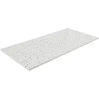 Balmani Impress douchebak 180 x 90 cm composietmarmer mat wit/zwart terrazzo rock structuur