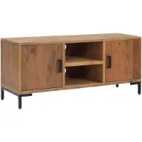 vidaXL Tv-meubel 110x35x48 cm massief grenenhout bruin