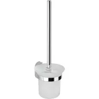 Wenko toiletborstel/houder Puerto Rico 13 x 37 cm zink wit