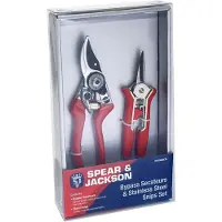 Spear & Jackson set bypass snoeischaren en bloemscharen, Roze, set van 2